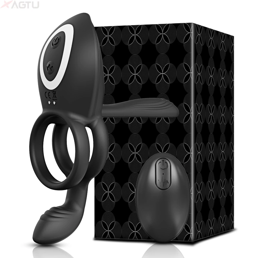 Anel peniano vibratório para homens, atraso na ejaculação, anel peniano eréctil - Imagem 12