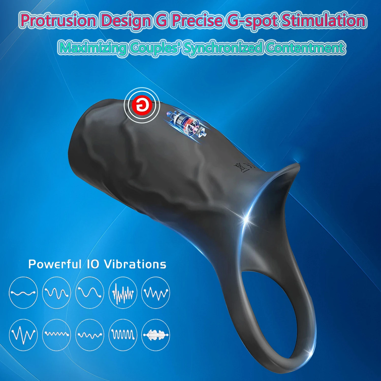 Vibratório pênis manga pênis anel adulto brinquedo sexual masculino feminino pên - Imagem 6