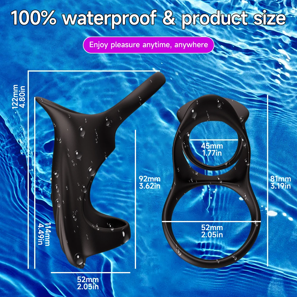 Vibratório pênis manga pênis anel adulto brinquedo sexual masculino feminino pên - Imagem 11