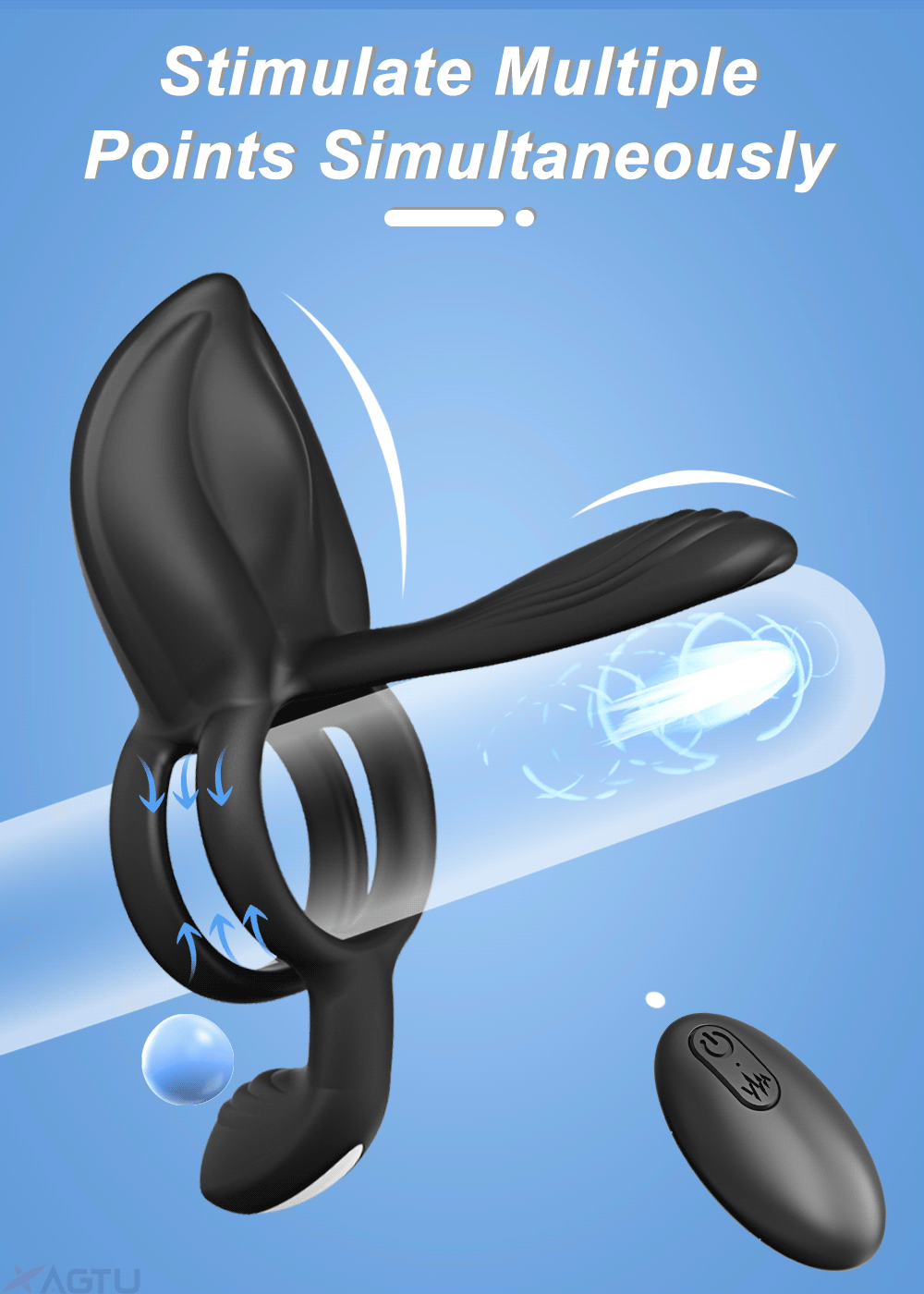 Anel peniano vibratório para homens, atraso na ejaculação, anel peniano eréctil - Imagem 8