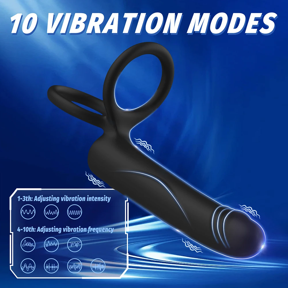 Vibrador de plugue anal masculino com cinta, vibrador de pênis, vibrador de bala - Imagem 3