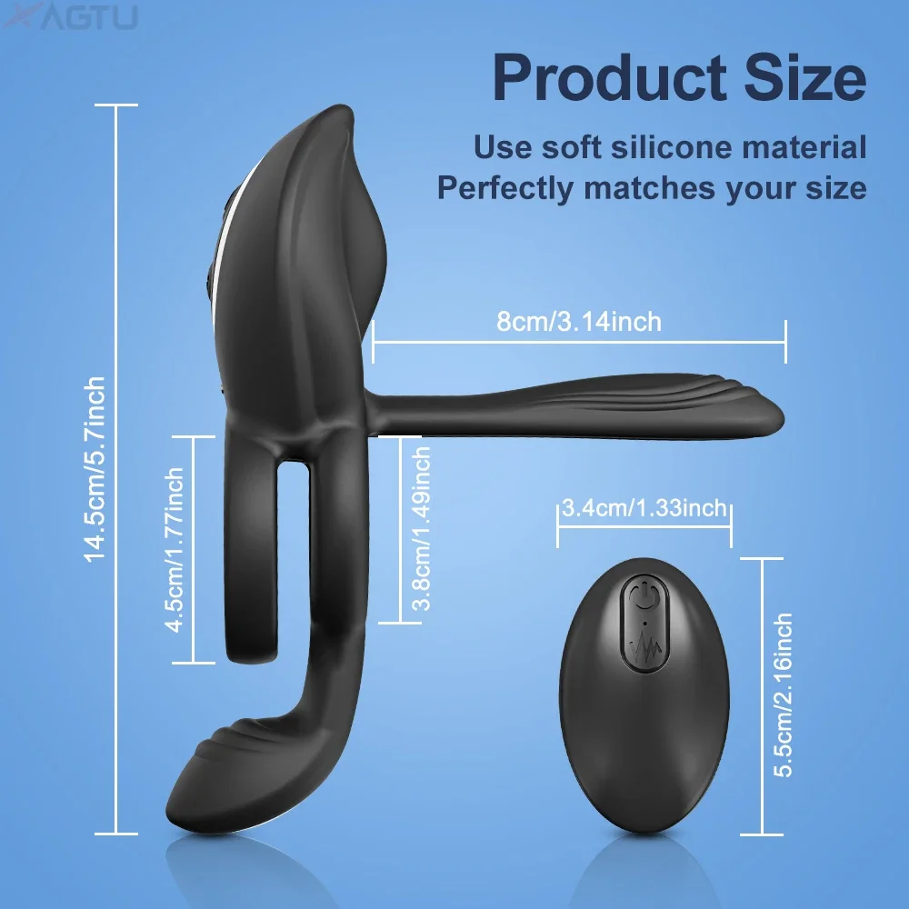 Anel peniano vibratório para homens, atraso na ejaculação, anel peniano eréctil - Imagem 4