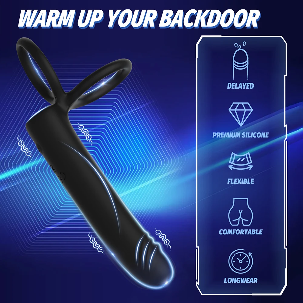 Vibrador de plugue anal masculino com cinta, vibrador de pênis, vibrador de bala - Imagem 5